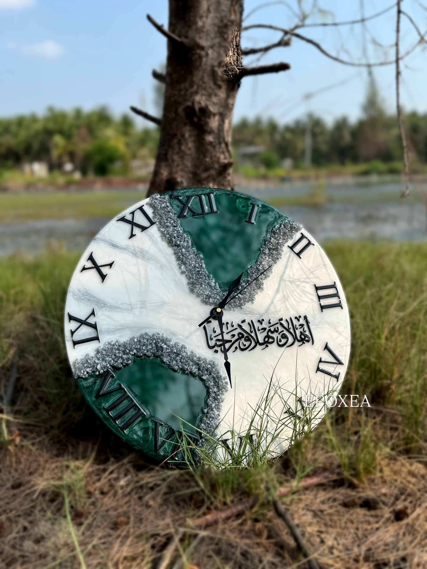Emerald Mineral Clock