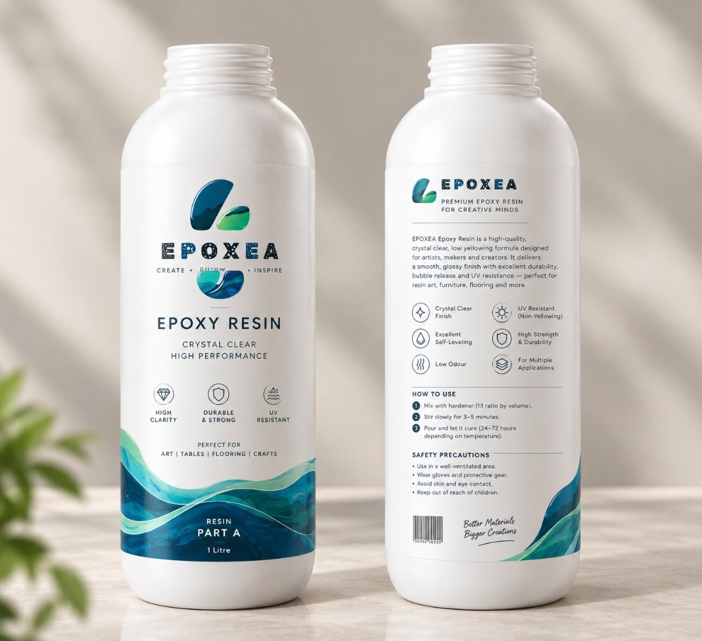 Epoxea Crystal Clear Epoxy Resin 1 Litre Part A & Part B